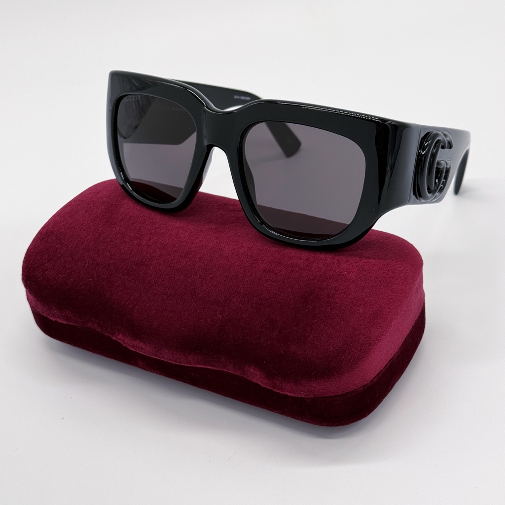 New Gg1545s 001 Gucci Black Oversized Women Sunglasses Gg 1545s Gucci